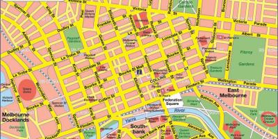 Kaart van Melbourne cbd