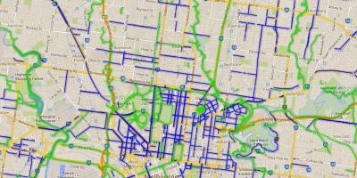 Fietspaden Melbourne kaart bekijken
