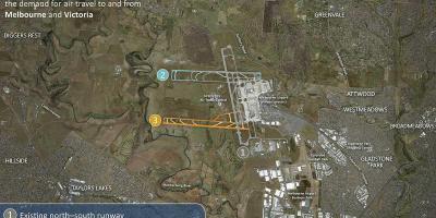 Kaart Melbourne airport