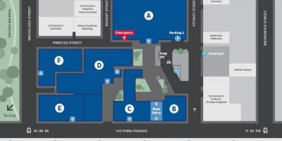 St Vincent ' s hospital in Melbourne kaart bekijken