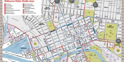 Melbourne city attracties kaart