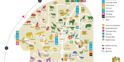 Kaart van Melbourne zoo