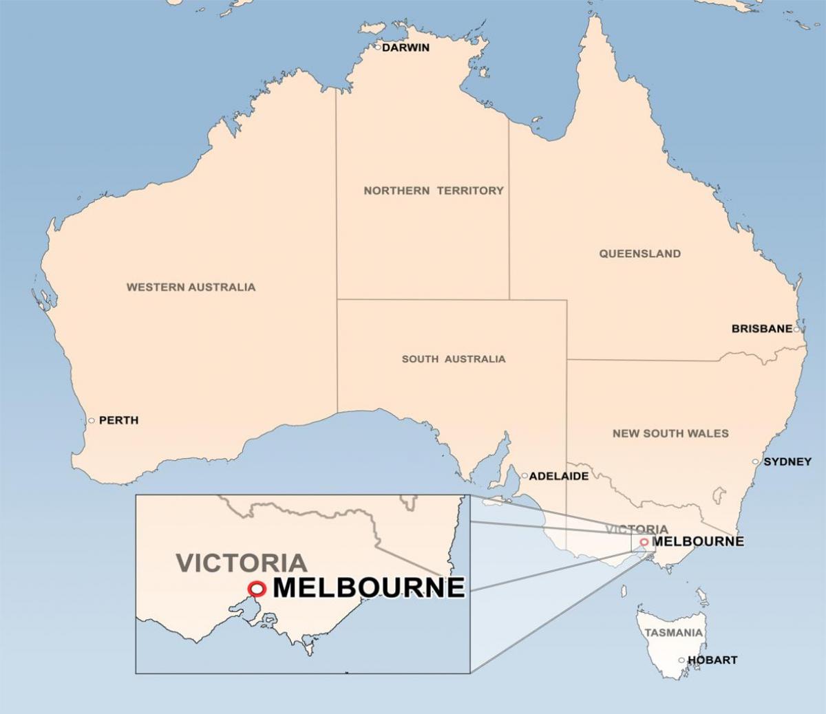 kaart van Melbourne Australië
