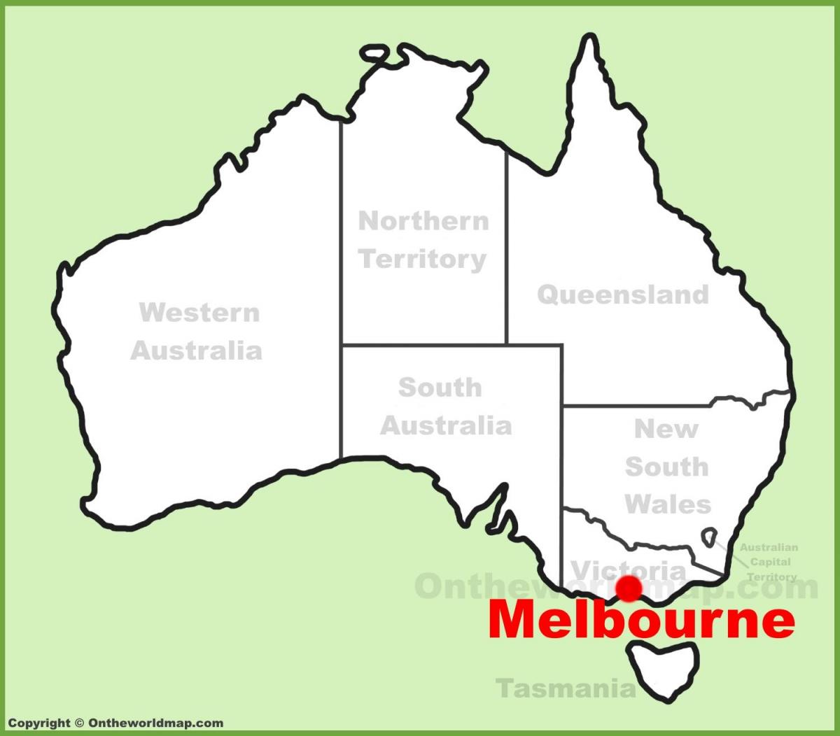 kaart van Melbourne Australië