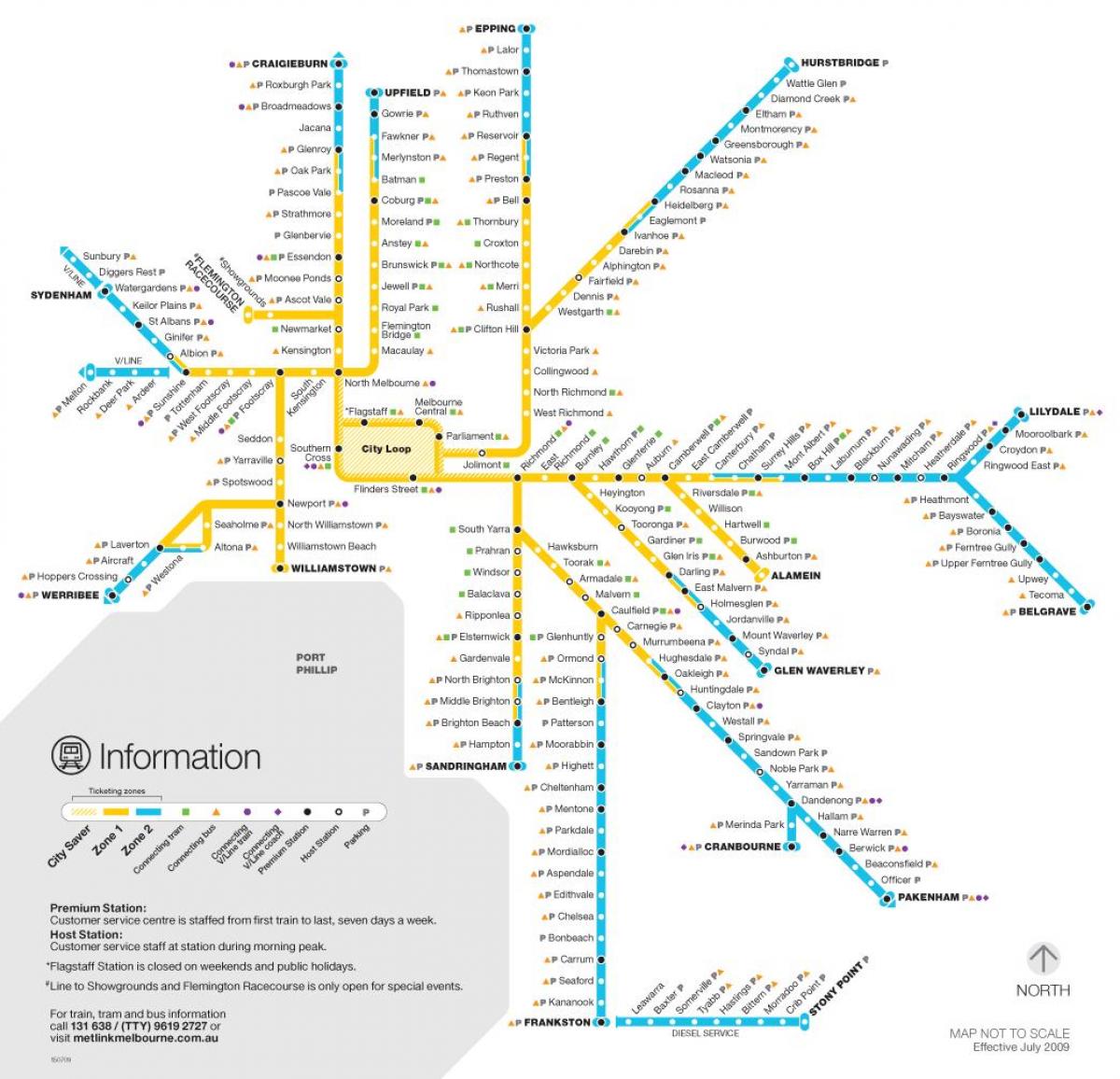 metro Melbourne kaart bekijken