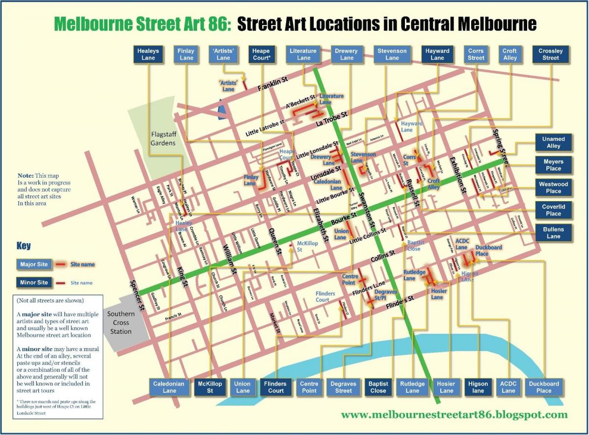 Melbourne road kaart
