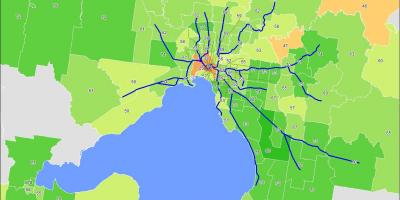 Kaart van Melbourne