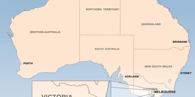 Kaart van Melbourne Australië