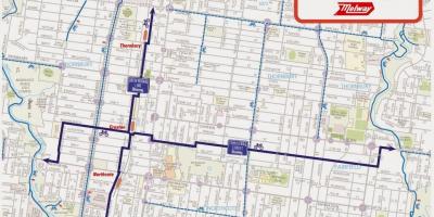 Kaart van Melbourne fiets delen