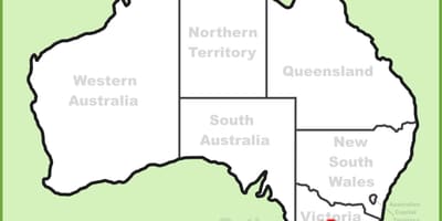 Kaart Van Melbourne Australië