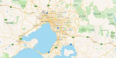 Kaart van Melbourne en omstreken