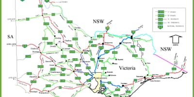 Kaart van Victoria Australië